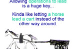 Cart In Front of Horse Analogy